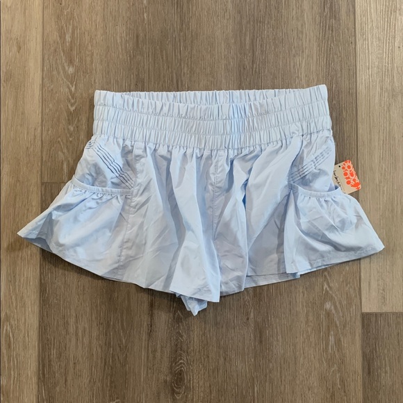 FP MOVEMENT Get Your Flirt On Shorts NWT Baseline Baby Blue - Picture 5 of 8